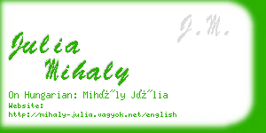 julia mihaly business card